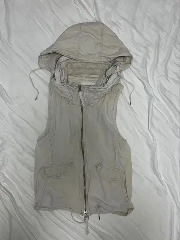 goa 베이지 후드 부착 베스트