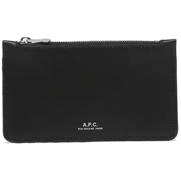A.P.C. 블랙 가죽 프래그먼트 케이스