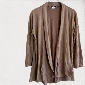 Fig & Blu 오픈 프론트 가디건 XL 브라운