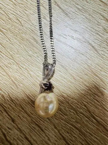 진주와 실버의 펜던트 목걸이