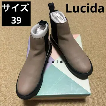 베이지 통굽 사이드 고어 부츠 39 사이즈 Lucida