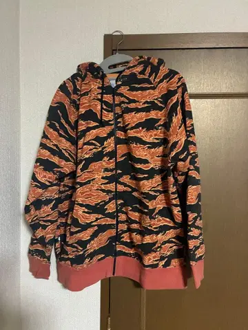 nitraid 타이거 카모 zip 후드티