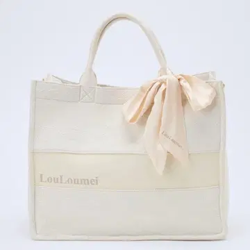 LouLoumei 트위드 토트백