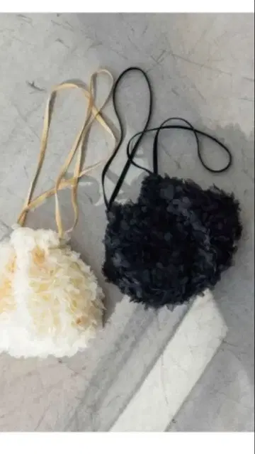 yuw 튤 자수 BAG 로리즈팜 백 블랙