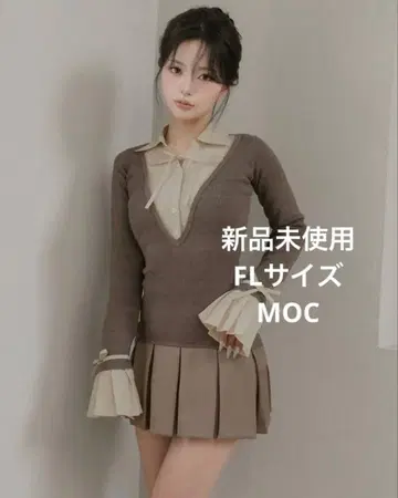 미사용 새상품 darich 셔츠 도킹 플리츠 미니 원피스 FL MOC