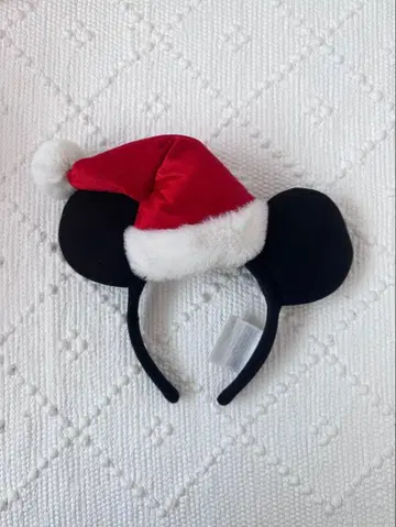 홍콩 디즈니 크리스마스 미키 산타 모자 머리띠