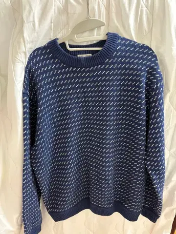 BEAUTY&YOUTH 네이비 크루넥 니트