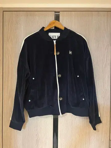 SATUR 네이비 바시티 자켓,트랙 자켓