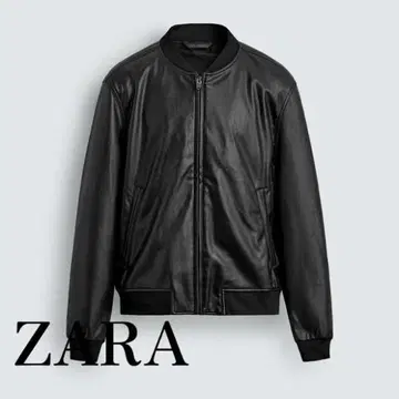 ZARA 인조 가죽 봄버 자켓
