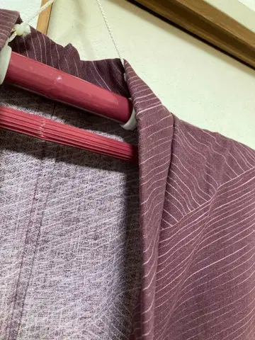 이노우치 상점 면 기모노 단의 팥색 S 사이즈