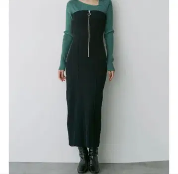 러그문 프론트 ZIP 2way 원피스 스커트 S 사이즈