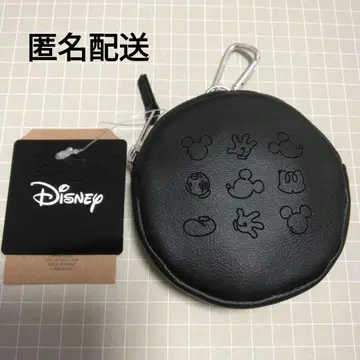 디즈니 미키 실루엣 코인 케이스 카라비너 블랙