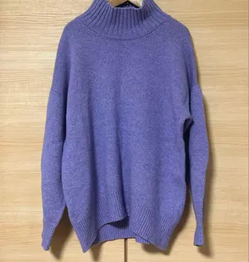 [슬로브 이에나] 퍼플 하이넥 니트 프리 사이즈