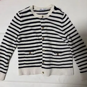 ZARA 보더 가디건 L 사이즈