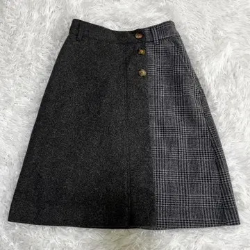 [179/WG] 새상품급 니콜 클럽 기모 스커트 XS~S 그레이 따뜻한