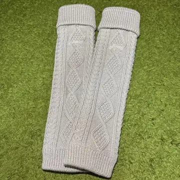 [ 새상품급 ] 캘러웨이 케이블 니트 플리스 레그 워머 라메 실 짜임