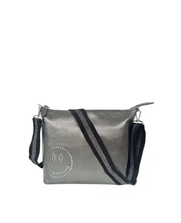 미사용 새상품 살롱 드 알파드 스마일 호리존탈 미니백 M 건메탈