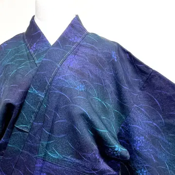 미착용 코몬 보카시 염색 카스미 시바쿠사 하기 그라데이션 기모노 039k