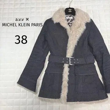 a.v.v MICHEL KLEIN 데님 자켓 38 M 속기모 벨트