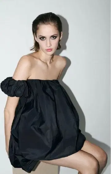ZARA 퍼프 타프타 원피스 미니 원피스 벌룬