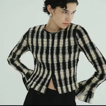 CLANE SHIRRING DESIGN BLOUSE