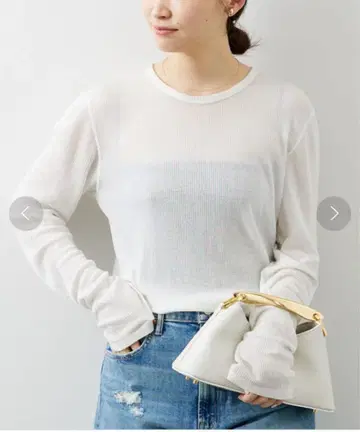 Deuxieme Classe 골지 롱 슬리브 풀오버 화이트