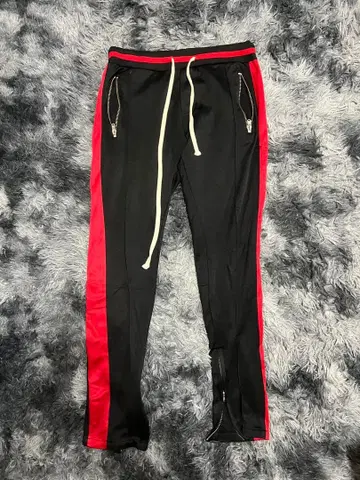 mmmila 블랙/레드 조거 팬츠