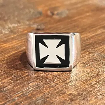 [ New Arrivals ] 실버925 & 레진 아이언 크로스 반지