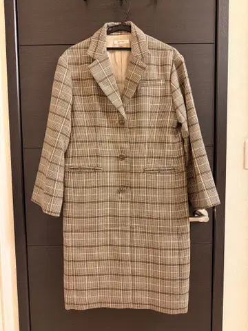 [moussy] 체크 체스터 코트