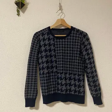 ICB 하운드투스 체크 패턴 스웨터