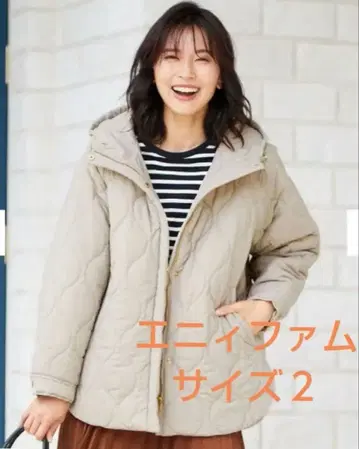 any FAM [세탁 가능] 퀼트 블루종 에크루 M 사이즈