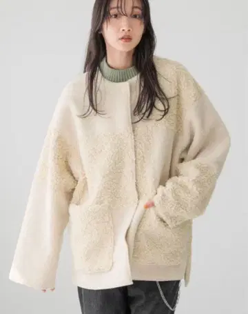 새상품 LOWRYS FARM 리버서블 패치워크 블루종