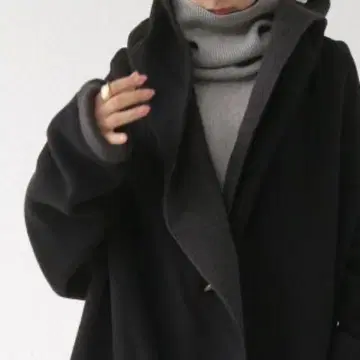 antiqua 안티카 블랙 보아 코트 모드 루즈핏 경량