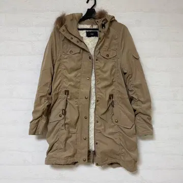 니콜 모즈 코트 후드 부착 베이지