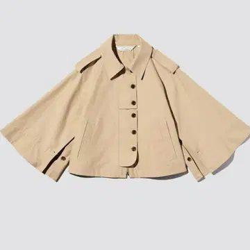 베이지 숏 자켓 M 로쿠 콜라보