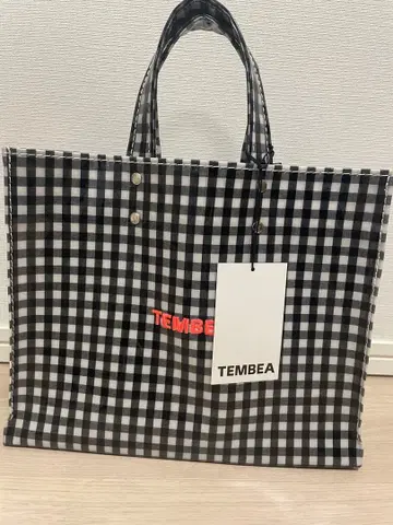 saro 별주 TEMBEA 깅엄 체크 토트백 한정판