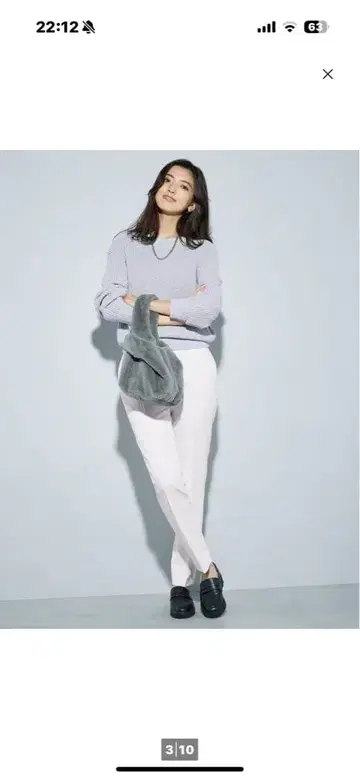 실버 리브 긴팔 니트 플라스테