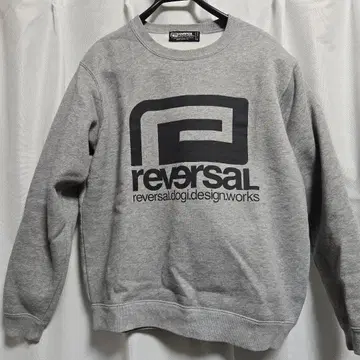 리버설 로고 프린트 맨투맨 M 사이즈 그레이