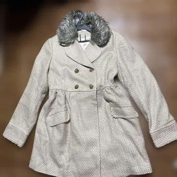 axes femme 베이지 더블 브레스트 롱 코트