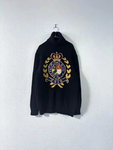 새상품급 랄프 로렌 크레스트 울 터틀넥 니트