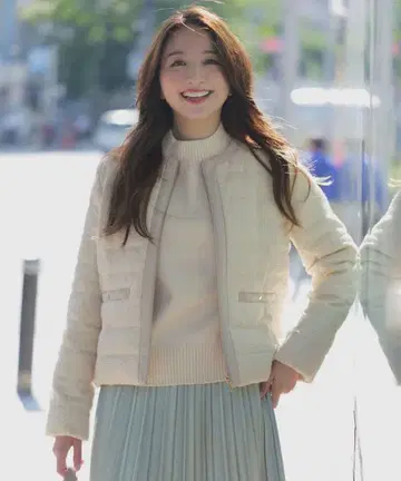 트위드 다운 자켓