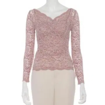 택 포함 새상품 snidel 스나이델 스캘럽 레이스 티셔츠