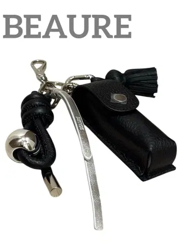 새상품 완판 한정품 BEAURE 가죽 립 케이스 참 블랙