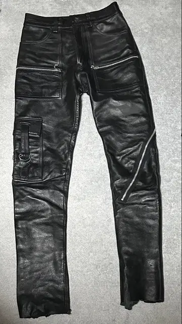 jimsinn 가죽 지퍼 팬츠 666 라이더 fuudobrain