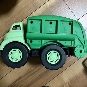 그린 컬러 쓰레기 수거차형 미니카 해외