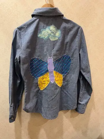 리바이스 패치워크 샴브레이 셔츠 미국 빈티지 의류