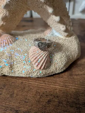 실버 925 하트 모티브 반지