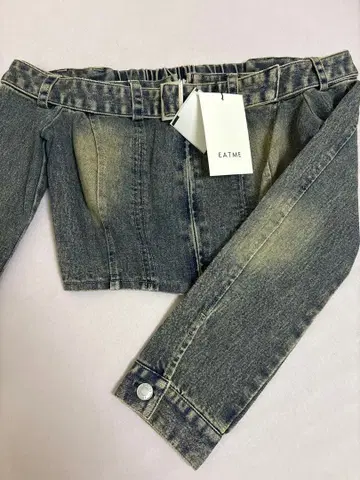 EATME 데님 블루 오프숄더