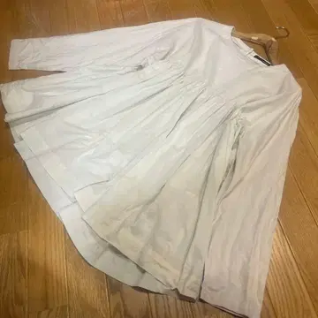 vent blanc 콤비 개더 블라우스 코튼 린넨 일본제