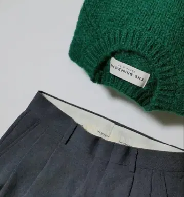 Shinzone 신존 모헤어 래글런 슬리브 니트 풀오버 그린